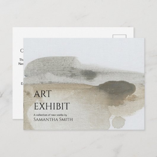 Carte postale Invitation exposition (Devant / Derrière)