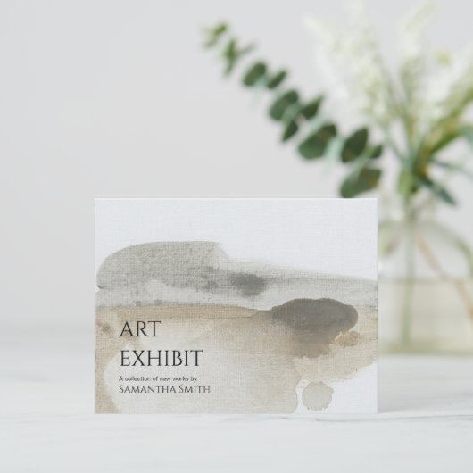 Carte postale Invitation exposition (Debout devant)