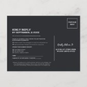 Carte Postale Invitation extravagante steampunk à engrenages RSV (Dos)