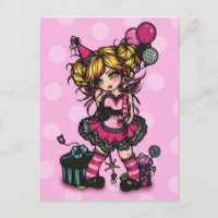 Carte postale Invitation Fairy Card pour fille ann