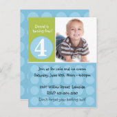 Carte postale Invitation fête d'anniversaire pour  (Devant / Derrière)