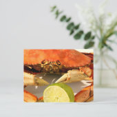 Carte postale Invitation Fête de crabe (Debout devant)