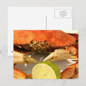 Carte postale Invitation Fête de crabe (Devant / Derrière)