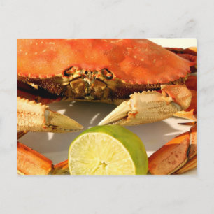 Carte postale Invitation Fête de crabe
