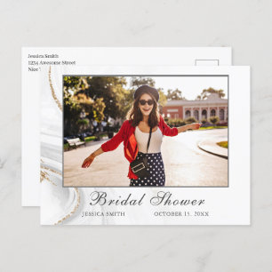 Carte postale Invitation Fête des mariées aquarell