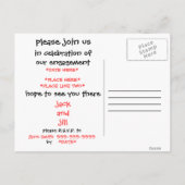 Carte Postale Invitation fiançailles (Dos)