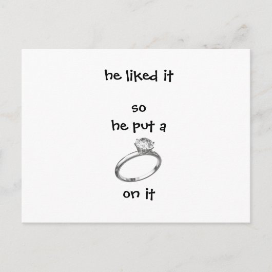 Carte Postale Invitation fiançailles (Devant)