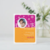 Carte Postale INVITATION fiançailles :: LOVEbubbles 3 (Debout devant)