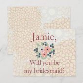 Carte Postale Invitation Floral Bridesmaid (Devant / Derrière)