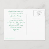 Carte Postale Invitation Floral Summer Solstice Party (Dos)