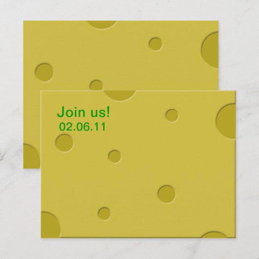 Carte Postale invitation fromage (Devant / Derrière)