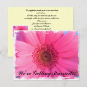 Carte Postale Invitation Gerber Daisy (Devant / Derrière)