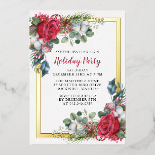 Carte postale Invitation Gold Foil