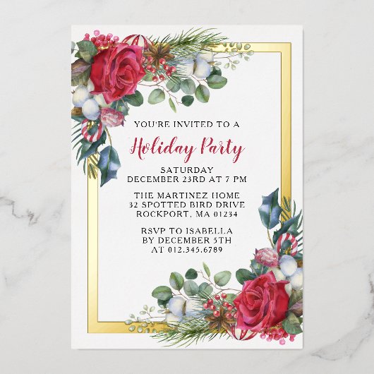 Carte postale Invitation Gold Foil (Recto)