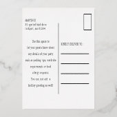 Carte postale Invitation Gold Foil (Verso)