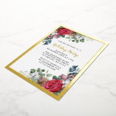 Carte postale Invitation Gold Foil de Noël (Rotation)