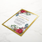 Carte postale Invitation Gold Foil de Noël (Rotation)