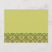 Carte postale Invitation Golden Lime Mariage damas (Dos)