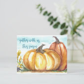 Carte postale Invitation gourde (Debout devant)