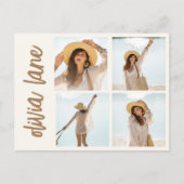 Carte postale Invitation Grad Party avec quatre ph (Devant)