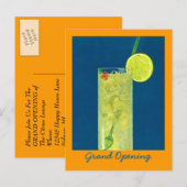 CARTE POSTALE INVITATION GRAND OUVERTURE ~ HAPPY HOUR POSTCARD (Devant / Derrière)