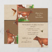 Carte Postale Invitation Guernsey Cow (Devant / Derrière)