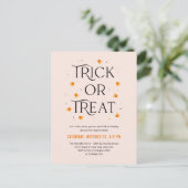 Carte postale Invitation Halloween Trick ou Treat (Debout devant)