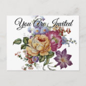 Carte postale Invitation Imaginaire Floral (Devant)