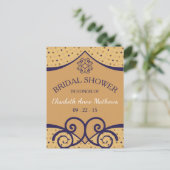 Carte Postale Invitation indienne à la douche nuptiale (Debout devant)