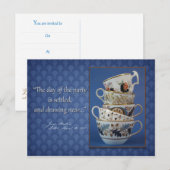 Carte Postale Invitation Jane Austen Tea Party (Devant / Derrière)