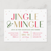 Carte postale Invitation Jingle and Mingle Christm (Devant)