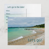 Carte Postale Invitation Lake Party (Devant / Derrière)