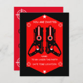 Carte postale Invitation Laser Tag Party (Devant / Derrière)