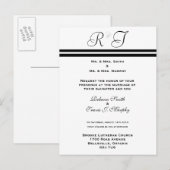 Carte Postale Invitation - Ligne noire (Devant / Derrière)