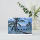Carte Postale Invitation Luau (Debout devant)