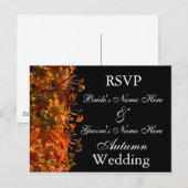 Carte Postale Invitation mariage de automne RSVP Mariage d'autom (Devant / Derrière)