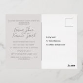 Carte postale Invitation Mariage moderne (Verso)