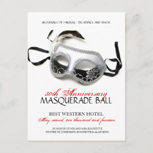 Carte Postale Invitation Masquerade Ball