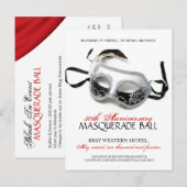 Carte Postale Invitation Masquerade Ball (Devant / Derrière)