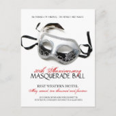 Carte Postale Invitation Masquerade Ball (Devant)