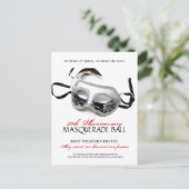 Carte Postale Invitation Masquerade Ball (Debout devant)