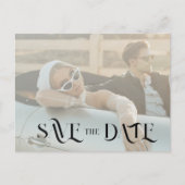 Carte Postale Invitation minimale et chic pour annoncer la date (Devant)