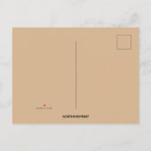 Carte Postale Invitation modifiable pour café et conversation (Dos)