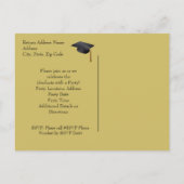 Carte postale Invitation, noir + or, 3 photos (Dos)