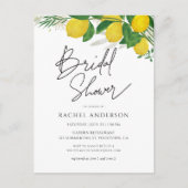 Carte postale Invitation nuptiale citron frais (Devant)