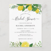 Carte postale Invitation nuptiale citron frais (Devant)