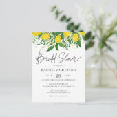 Carte postale Invitation nuptiale citron frais (Debout devant)