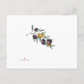 Carte postale Invitation Olive Green RSVP (Dos)