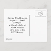 Carte Postale Invitation PC Vintage rose (Dos)