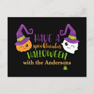 Carte Postale Invitation personnalisée de Spooktacular Halloween